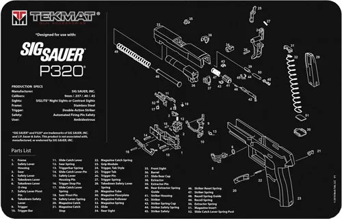 TekMat TEKMAT PISTOL GUN CLEANING MAT FO...