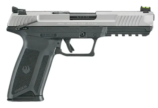 Ruger 57 5.7x28mm 4.94in 20+1 Silver Sli...