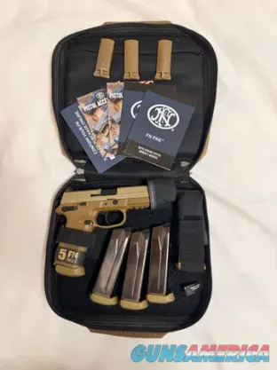 FN FNX-45 FDE Pistol with 5 Magazines