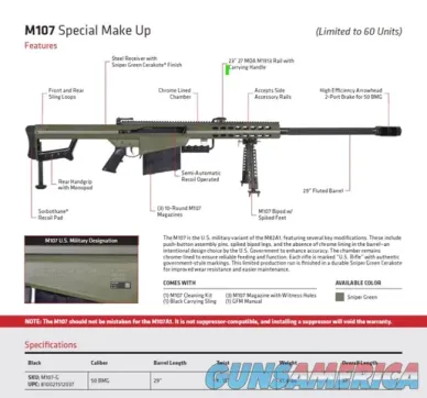 Ultra-Rare Barrett M107-G