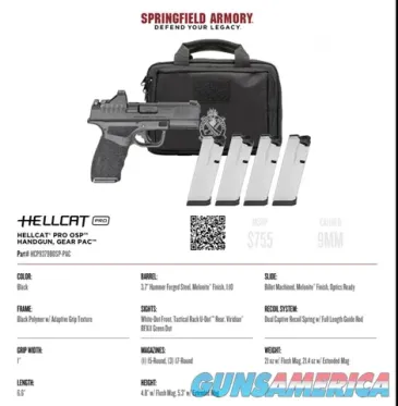 Springfield Hellcat Pro OSP 9mm Gear Up ...