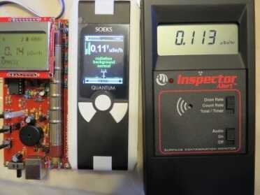Prepping 101: DIY Geiger Counter - The Basics of Measuring Radiation The same electronics hobby store sells a more advanced kit with a measurement display. It measured the same as this Soeks from Russia, and the American made Inspector.