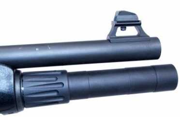 The Nordic Components extension just barely extends past the muzzle.