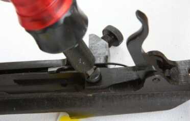 There is only one screw to remove, and the existing trigger comes right out. 