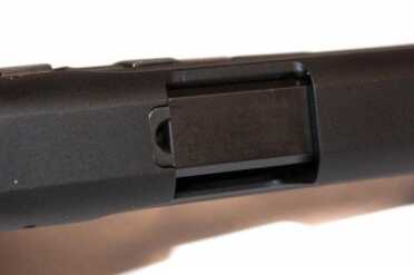 New Smith & Wesson M&P22 Compact Review The loaded chamber indicator is a small cutout in the top of the slide that allows visual check of the chamber status.