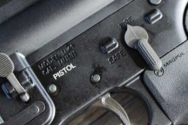 The "Pistol" stamp is painted white, I think for the benefit of those who might mistake the MK107P for an SBR.