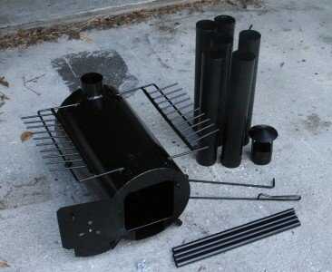 Prepping 101: The 0 Survival Woodstove This is the kit as it comes out of the box. Most of it fits inside the stove.