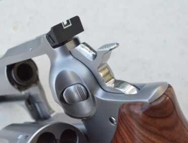 Ruger Alaskan Mod by Gemini Customs--Gun Review The hammer has been polished and the factory rear sight replaced with a Bowen Classic Arms Rough Country adjustable rear sight.