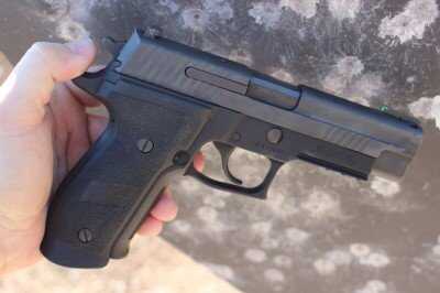 SIG P226 TacOps during high-round-count handgun training class
