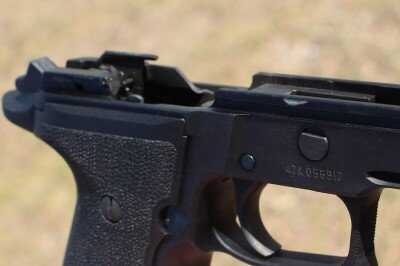 Anodized aluminum alloy frame of SIG P226 TacOps