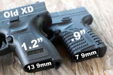 The original XD and XD-S 9, side by side, are really close in size, but not capacity.