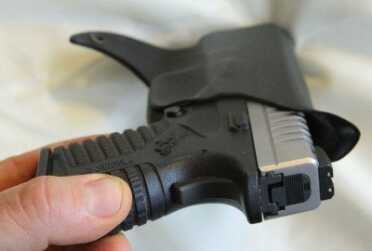 Deep Concealment - Pocket, Neck, Trigger Gaurd Holsters The inside of the holster curves and has a hook, so when you draw it, either the bottom hook or the top hook catches on your pocket or bag.