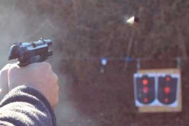 There's very little muzzle rise and the gun ejects like a champ.