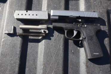 Kahr CT380--The Perfect Pocket Pistol? The CT 380 disassembled.