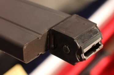 Kingston .22 LR Garand--SHOT Show 2105 I put the magazine on the magazine.