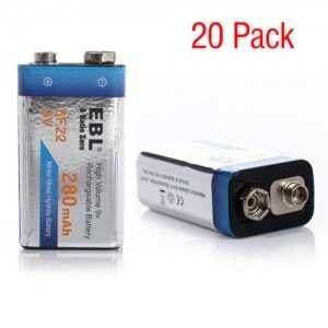 But beware of mah numbers. For instance, these 9v batteries are only 280mah, and they look just like the same seller's 600mah. 
