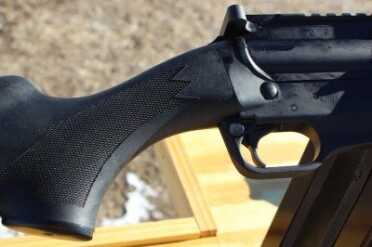 50 State Legal AR-15 - Ares Defense SCR The grip area on the stock. A walnut stock with blued steel would look pretty slick.