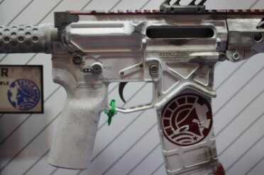 Battle Arms Star Wars Themed ARs The weathered finish is Cerakote.