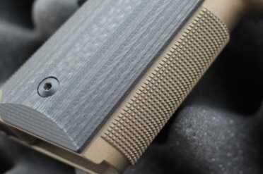 Christensen Arms Custom 1911 Commanders The VZ10 grips are subtle in texture and appearance.