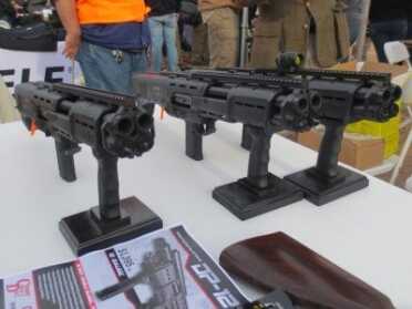 The DP 12 Double Barreled Pump--SHOT Show 2015 The DP-12 will be sold by Cheaper Than Dirt.