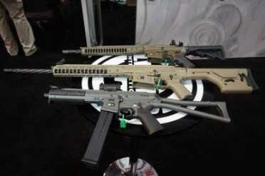 LWRC's New .45 ACP Sub Gun--SHOT Show 2015 Three very different rifles, but with similar controls.