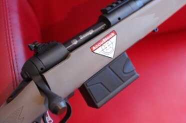 Savage Perfects the 17 HMR Semi-Auto--SHOT Show 2015 The scout has an Accustock and an Accutrigger.
