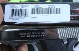 Cheap Guns: The Cobra CA380 Semi-Auto 9? This is the actual box label for this gun. There are dozens of colors and variations.
