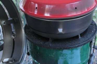 Beware that any pot you use with the skirt will have a good deal of carbon on it after cooking.