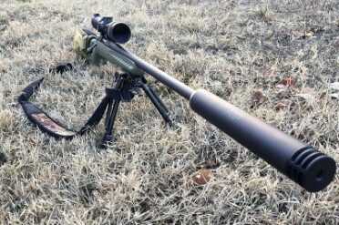 1,000 Yards from a 0 Rifle - Ruger's American Predator The Harvester, from Silencerco, doesn't make the rocket fast 6.5 round completely quiet, but it takes some of the bite off.