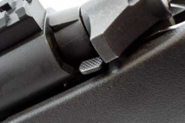 The bolt release is equally simple, and mounted opposite the bolt handle.