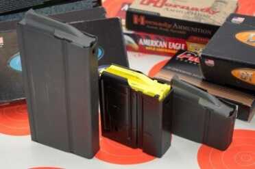You can use M1A / M14 magazines like the 20-rounder on the left or 5-rounder on the right.
