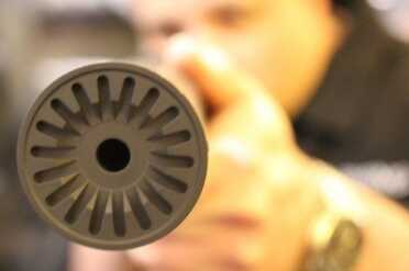 Rhino Arms--SHOT Show 2015 The business end of this one looks somewhat like the mouth of a sea urchin.