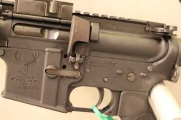 9mm Duty Rifles Right and Left Hand - Stag Arms--SHOT Show 2015 The 9mm has a fat deflector. And note that this one is left handed.