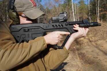 Israel Defense Forces IWI Tavor Review The weight of the Tavor is centered near the rear, which makes holding it on target much easier.