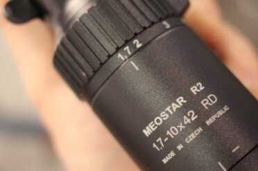 Meopta Optics - Czech Quality You Never Heard Of? - SHOT Show 2015 Or if you want less magnification on the close-up end, the MeoStar 1.7-10 should allow for fast target aquisition.