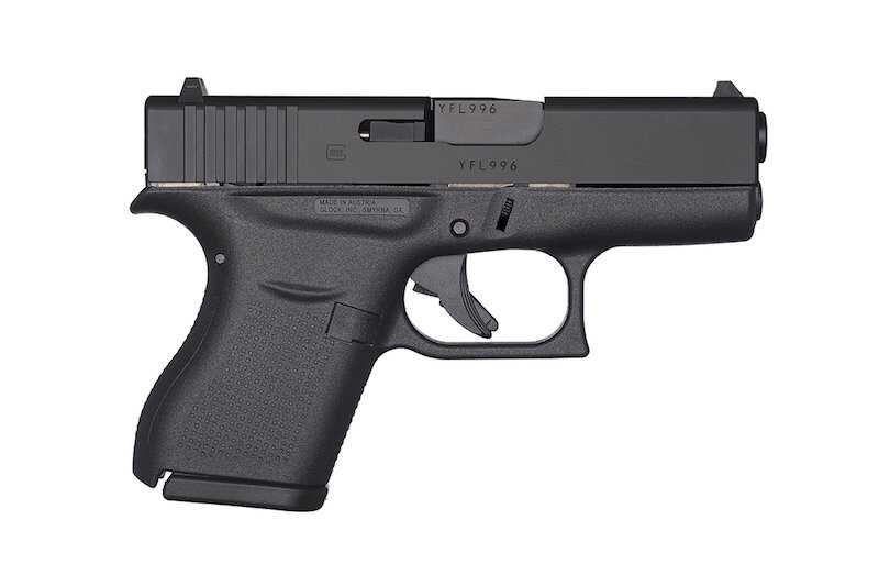 Right-side view of the Glock G43 showing its compact size compared with the Glock G42
