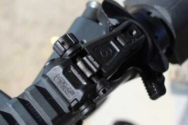 LWRC Tricon MK6--The Refined Fighting Carbine The MBUS Pro sights are steel, and very nice.
