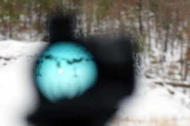 At 100 yards, the 3 MOA dot isn't going to allow for super precise placement--but that's not the intention of an optic like this.