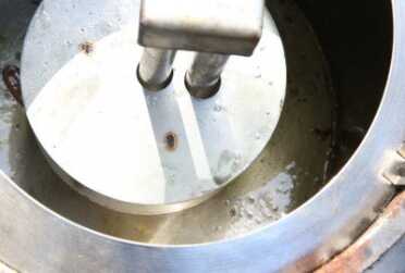 You pour that right into the burner.