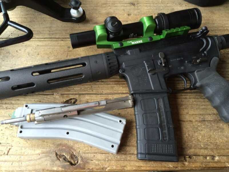 Build an AR-15: AR Calibers The standard AR barrel is close enough in diameter to shoot .22LR ammo through it with a conversion bolt.