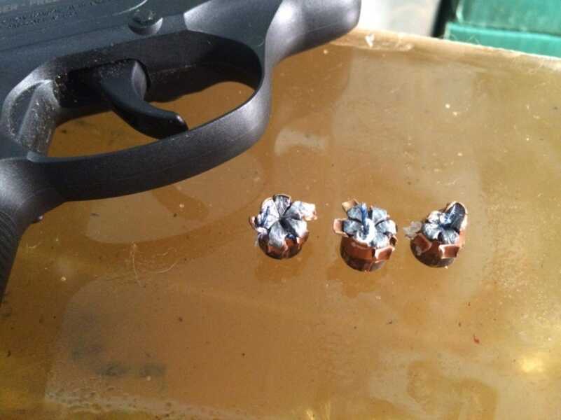 Rounds from the Ruger LCR expanded partially. 