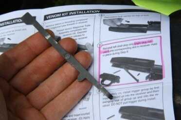 Build an 11 Shot Mossberg 500 - Detachable Mags, No Gunsmith Required! This was my other issue, for which I actually sent the gun into the company. It clearly says in the directions to leave this shell stop part off of the gun when you reassemble it. The result was a gun you had to shuck twice for each shot. Yet another bonehead move.