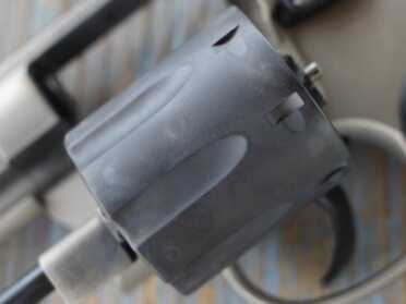 The black cylinder is coated with the 