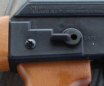 Mossberg's New Rimfire AK--The Blaze 47 The safety is ambidextrous.