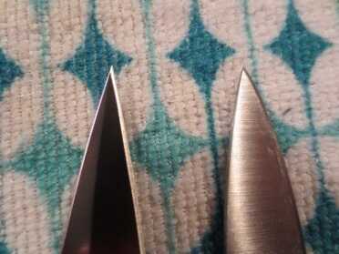 Pro-Tech Godson: Wow! Your Next Knife Purchase? Comparison shot of the Godson with a paring knife, trying to give you a sense of how truly pointy that tip is.