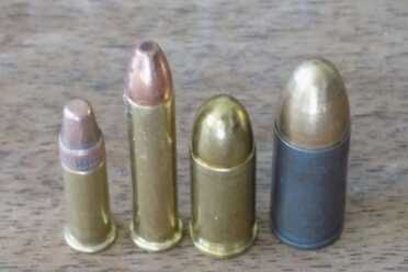 The NAA Mini Revolver: Defensive Gun or Novelty? The .22 Magnum compared to .22 LR (left), and .380 and 9mm (right).