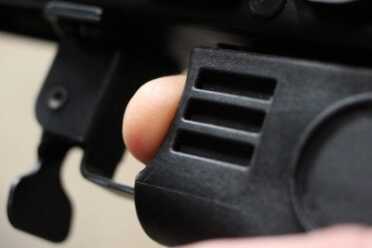 Full-Auto Fast - Product Update - Bump Stock This is what it should look like. The finger becomes an extension of the system itself. You actually control the gun with the support hand's movement.