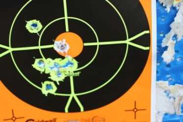 A full magazine from 25 yards, standing.