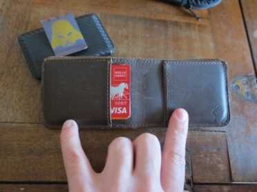 A look inside the billfold.  