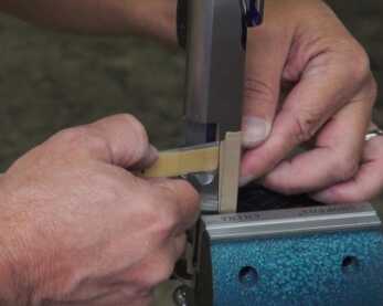 Dressing the breach face is gently done. The angle must remain precise.